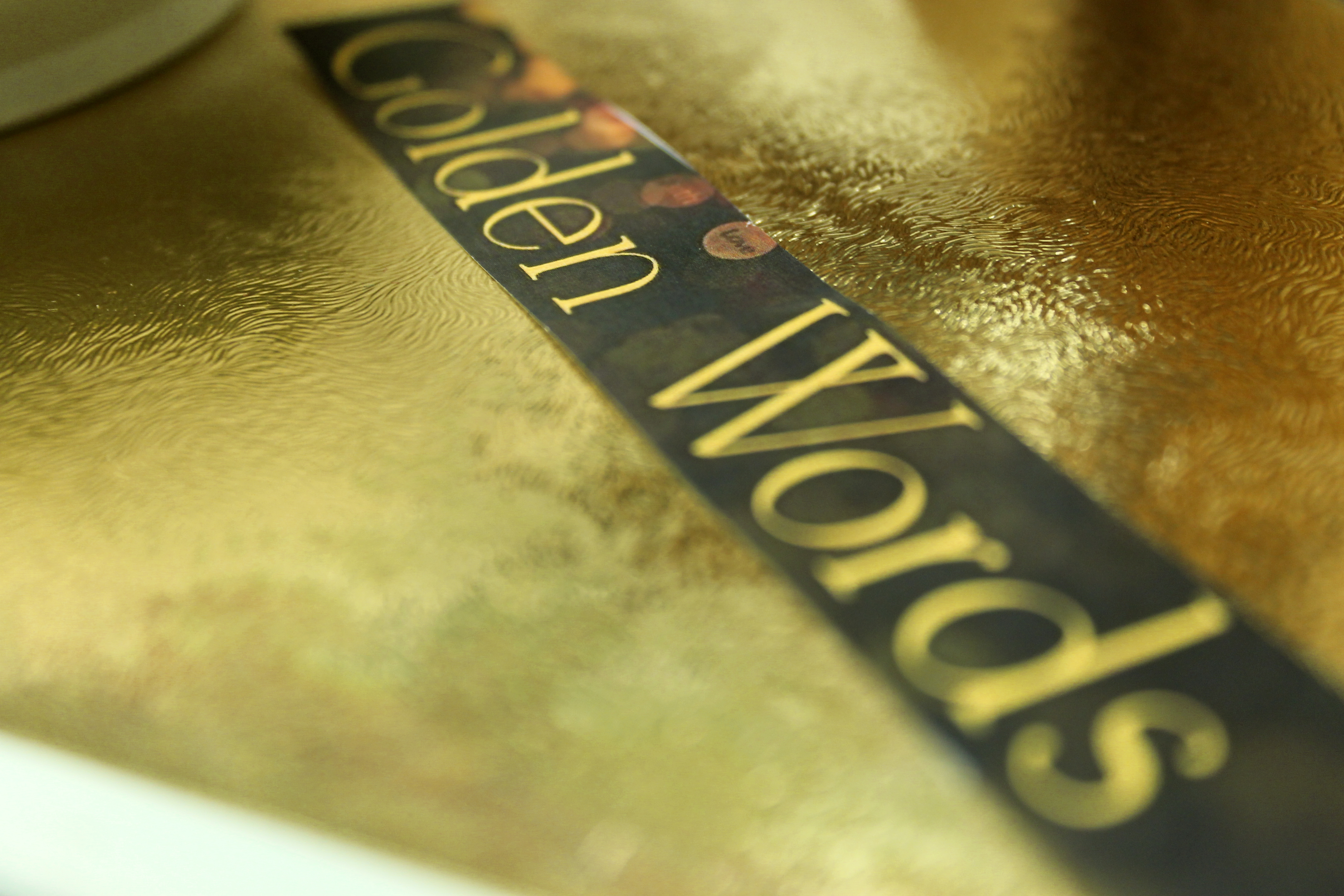 Golden Words on Gold